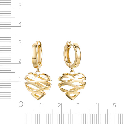 Серьги Конго из желтого золота