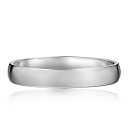 Кольцо обручальное гладкое из белого золота