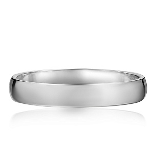 Кольцо обручальное из белого золота