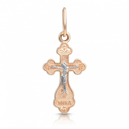 Крест из комбинированного золота