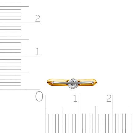Кольцо из желтого золота с бриллиантами