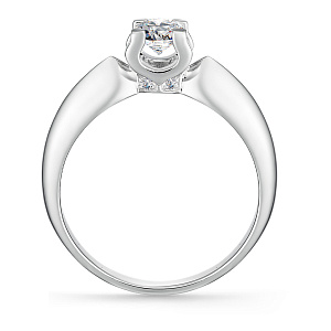 Кольцо из белого золота с бриллиантами