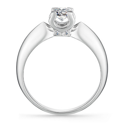 Кольцо из белого золота с бриллиантами