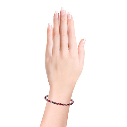 Браслет декоративный из белого золота с бриллиантами