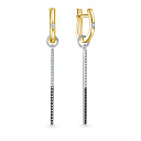 Серьги из желтого золота с бриллиантами