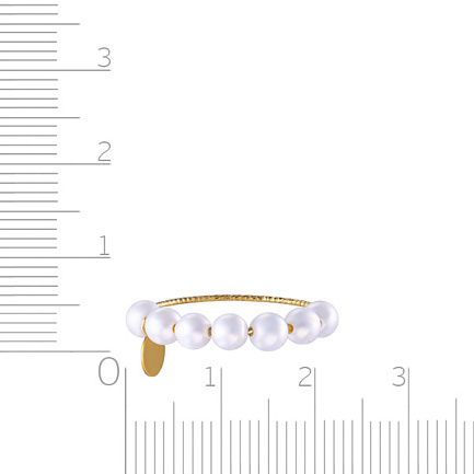 Кольцо из желтого золота с жемчугом