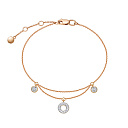 Браслет из красного золота с бриллиантами