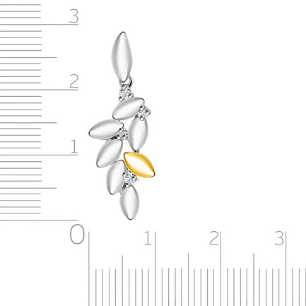 Подвеска из серебра с топазами