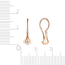 Серьги детские из красного золота с бриллиантами