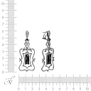 Серьги из золота с бриллиантами, ониксами