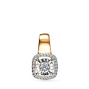 Подвеска из красного золота с бриллиантами