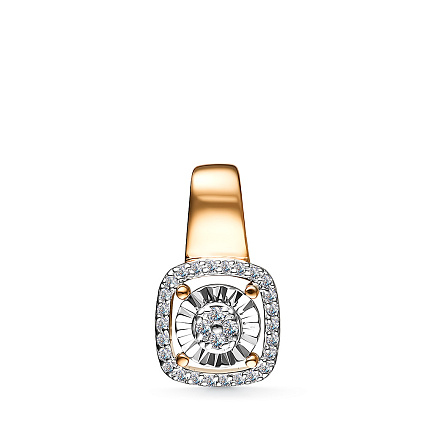 Подвеска из красного золота с бриллиантами