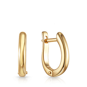 Серьги из желтого золота с аметистом