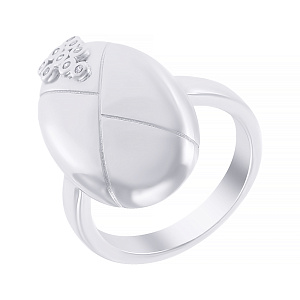 Кольцо из серебра с фианитом