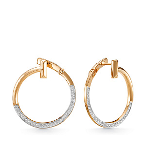 Серьги из красного золота с бриллиантами