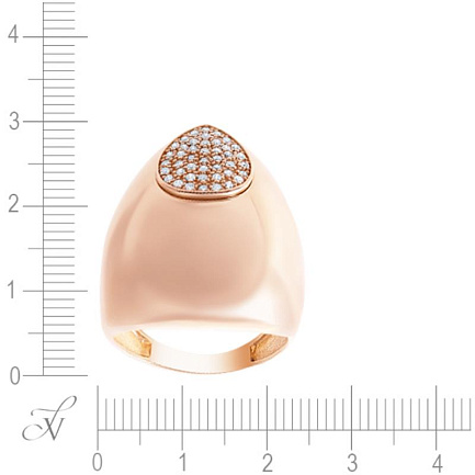 Кольцо из желтого золота с бриллиантами