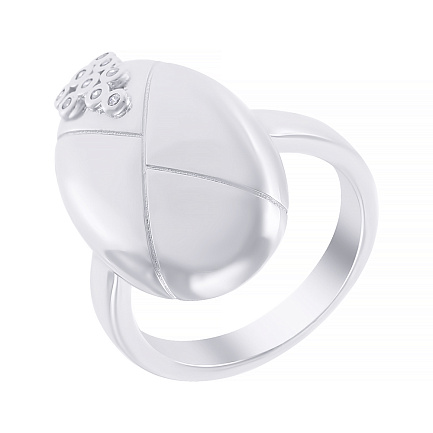 Кольцо из серебра с фианитом