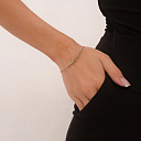 Браслет из комбинированного золота с фианитом