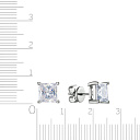 Серьги из серебра с фианитом