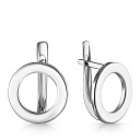 Серьги с английским замком из серебра