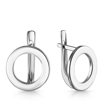 Серьги с английским замком из серебра