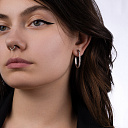 Серьги с английским замком из серебра