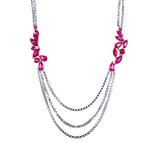 Колье из серебра с фианитом