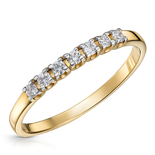 Кольцо из желтого золота с бриллиантом