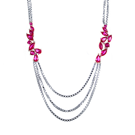 Колье из серебра с фианитом