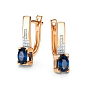 Серьги с английским замком из красного золота