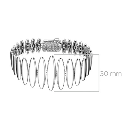 Браслет декоративный из серебра