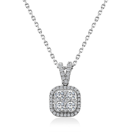 Колье из белого золота с бриллиантами