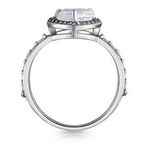 Кольцо из серебра с фианитом