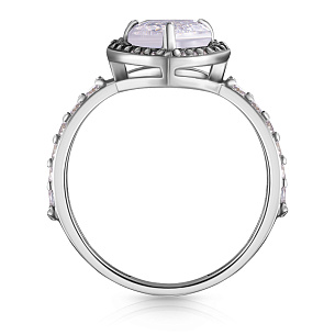 Кольцо из серебра с фианитом