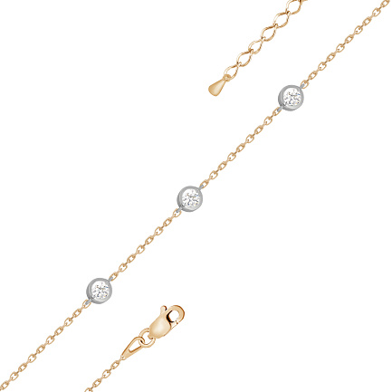 Браслет из красного золота с бриллиантами