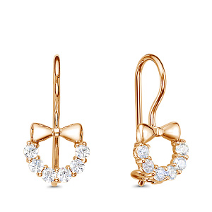 Серьги детские с французским замком