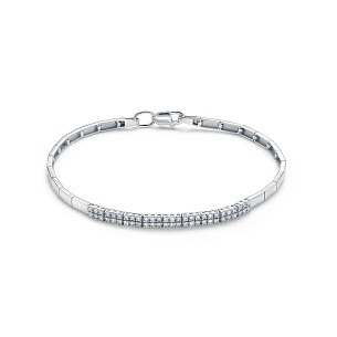 Браслет из белого золота с бриллиантом