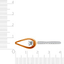 Кольцо из красного золота с фианитом