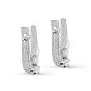 Серьги с английским замком из белого золота с бриллиантами