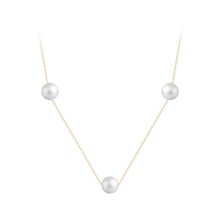 Колье из красного золота с жемчугом