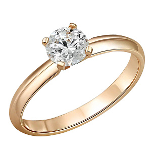 Кольцо из золота с бриллиантом