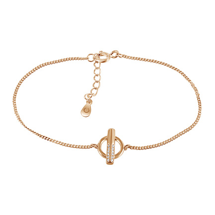 Браслет декоративный из серебра с позолотой