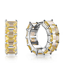 Серьги из серебра с фианитом