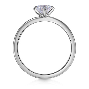 Кольцо из белого золота с бриллиантом