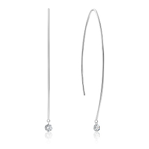 Серьги из белого золота с бриллиантами