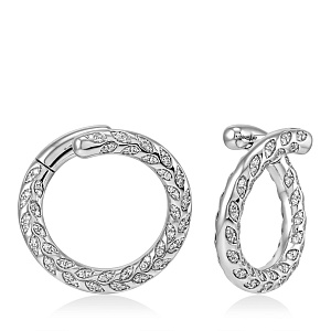 Серьги из белого золота с бриллиантами