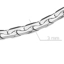 Браслет автомат из серебра, плетение якорное