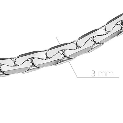 Браслет автомат из серебра, плетение якорное