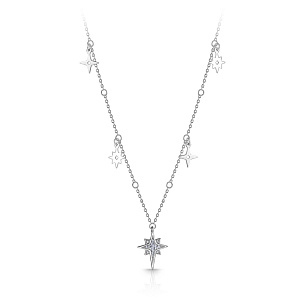 Колье из серебра с фианитом