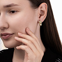 Серьги с английским замком из желтого золота